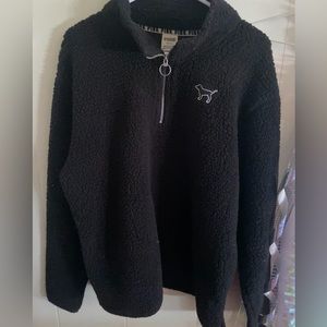 VS pink Sherpa quarter zip🩷